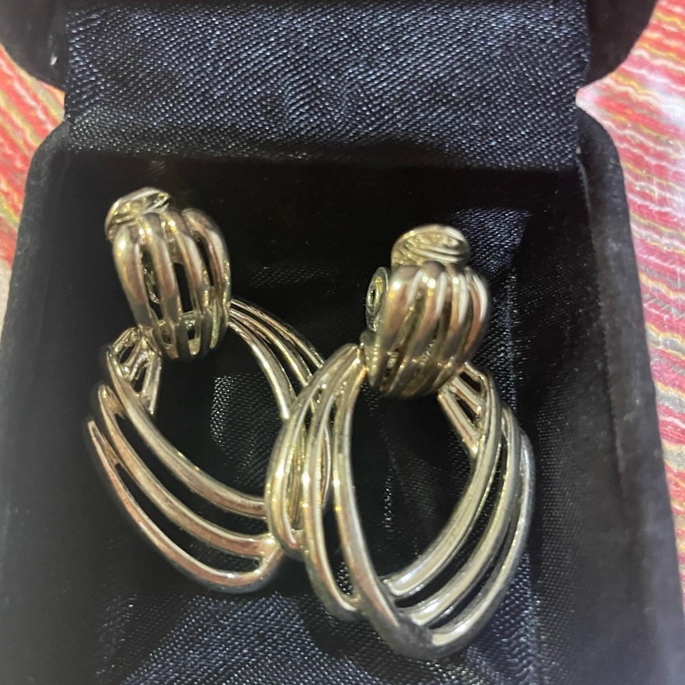 MONET Elegant Silver Hoop Earrings